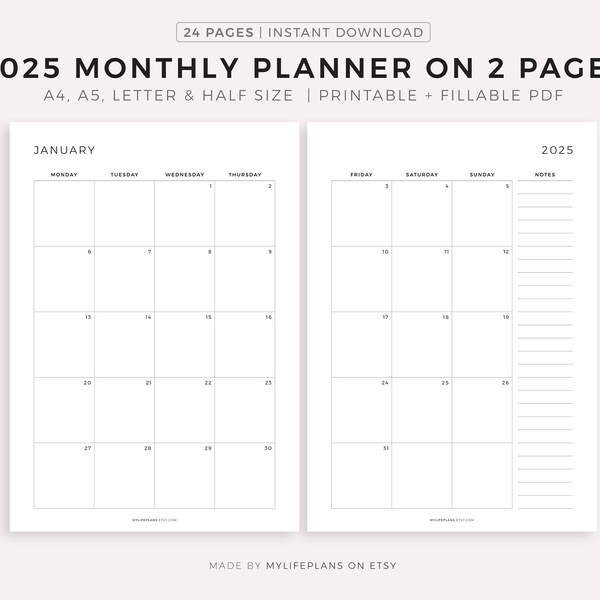 2024 2025 Planner Etsy