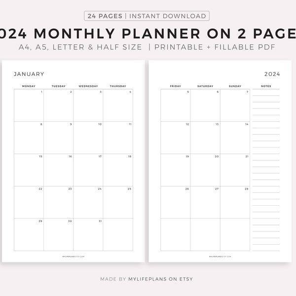 2024 Planner Etsy