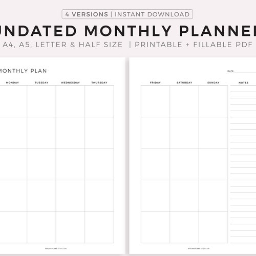 2 Page Monthly Calendars 2022 2023 Monthly Calendar On Two Pages With 