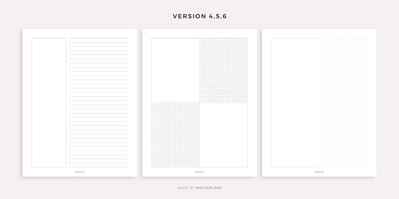 Notebook Paper Pages Printable for Happy Planner Classic & Big, Instant ...