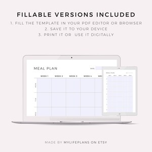 Monthly Meal Planner Printable, 30 Day Menu Planner, Food Planner ...
