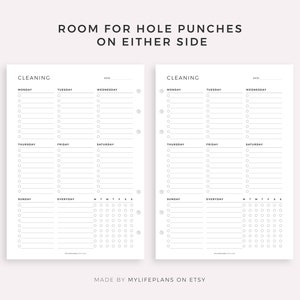 Weekly Cleaning Schedule, Cleaning Checklist, Cleaning To Do List, Printable Cleaning Template, A4/A5/Letter/Half Size, Instant Download PDF image 5
