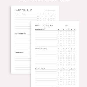 Daily Habit Tracker, Daily Routine Planner, Routine Checklist, A4/a5 ...