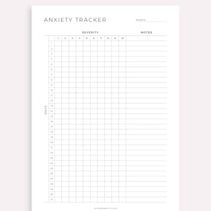 Anxiety Tracker Printable Template Track Daily Anxiety Levels Anxiety Anxiety Tracker Printable Template Track Daily Anxiety Levels Anxiety
