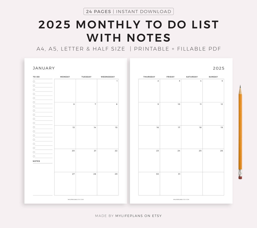 2025 Monthly To Do List On Two Pages Productivity Monthly Planner 2025-monthly-to-do-list-on-two-pages-productivity-monthly-planner