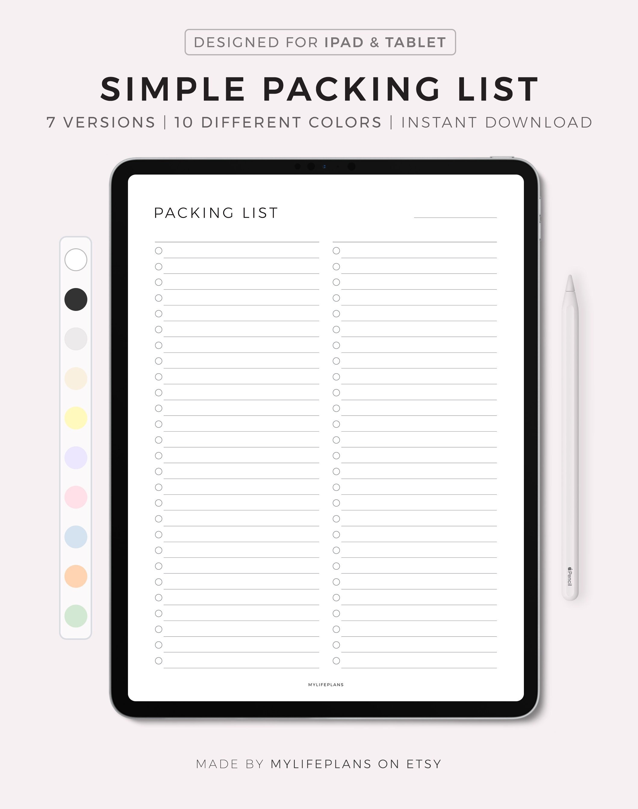 Baby & Toddler Travel Essentials Packing List Instant PDF Download