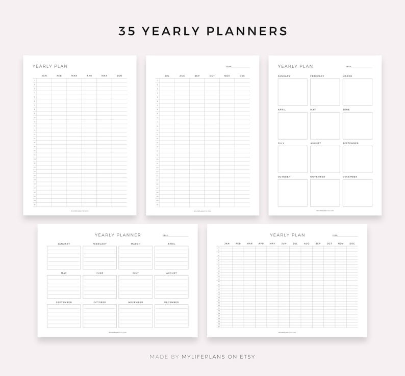 Whole Shop Bundle Daily Planners, Weekly Planners, Monthly Planners, Yearly Planners, Calendars and More, A4/A5/Letter/Half Letter image 6