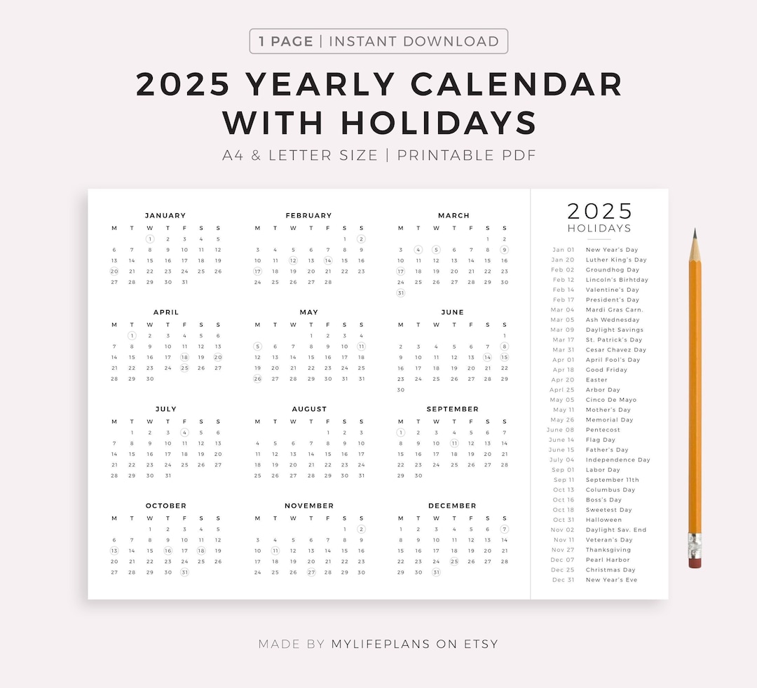 Yearly Calendar Jersey Package Holidays 2020 2025 Gold Rush