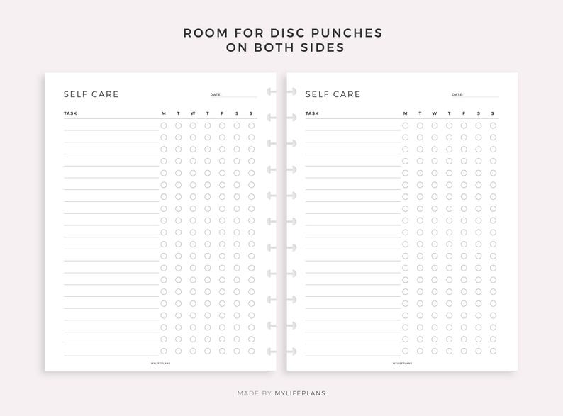 Weekly Self Care Tracker Printable for Happy Planner Classic & Big ...