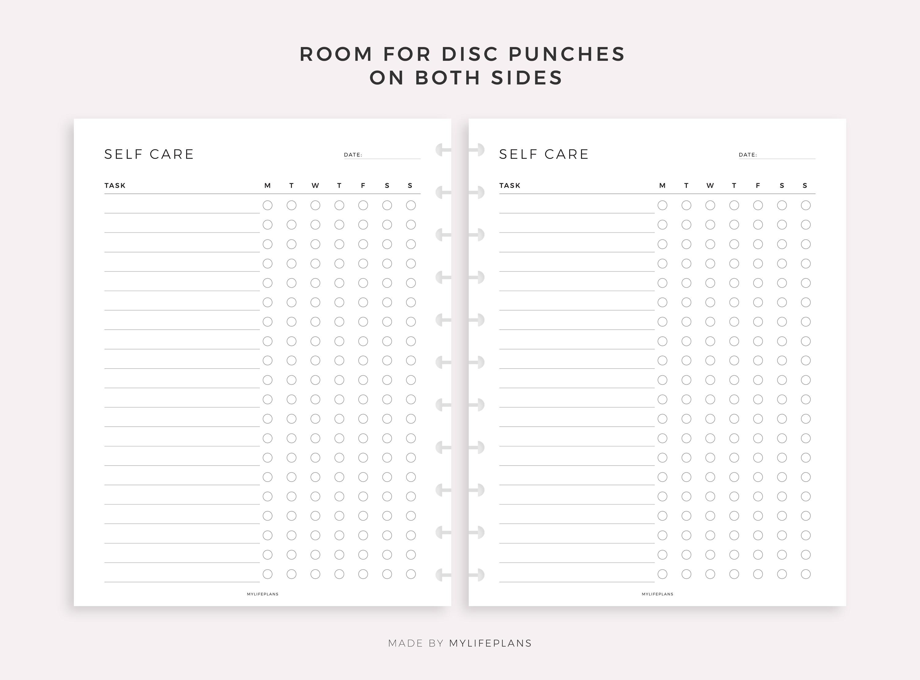 Weekly Self Care Tracker Printable for Happy Planner Classic & Big ...