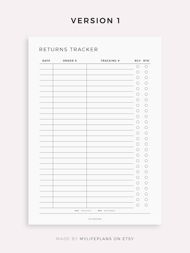 Returns Tracker for Remarkable Paper Pro, Instant Download - Etsy