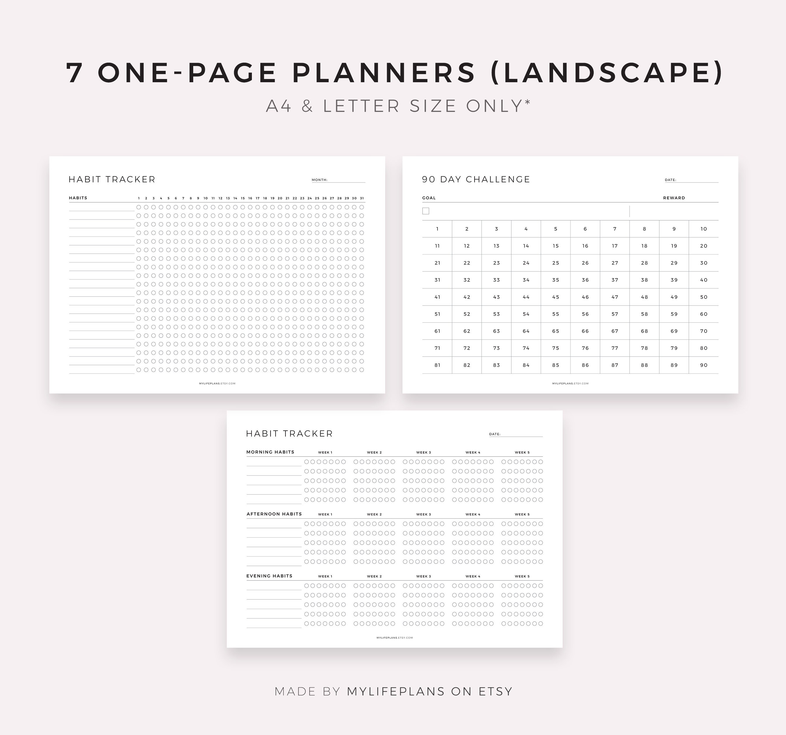 Routine Inerts Habit and Routine Inserts Bundle Printable, A4/a5/letter/half Letter ...