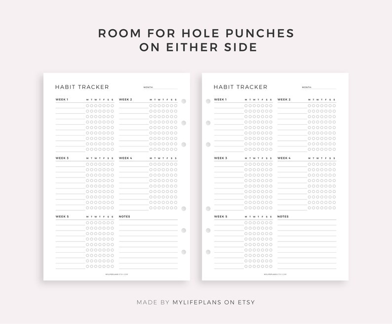 Monthly Habit Tracker Printable, Habit Tracker Template, Routine Tracker, Goal Tracker A4/Letter/A5/Half, Instant Download PDF image 4