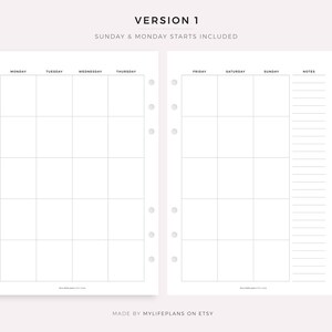 Blank Monthly Calendar With Notes, 2 Page Printable Calendar Template ...