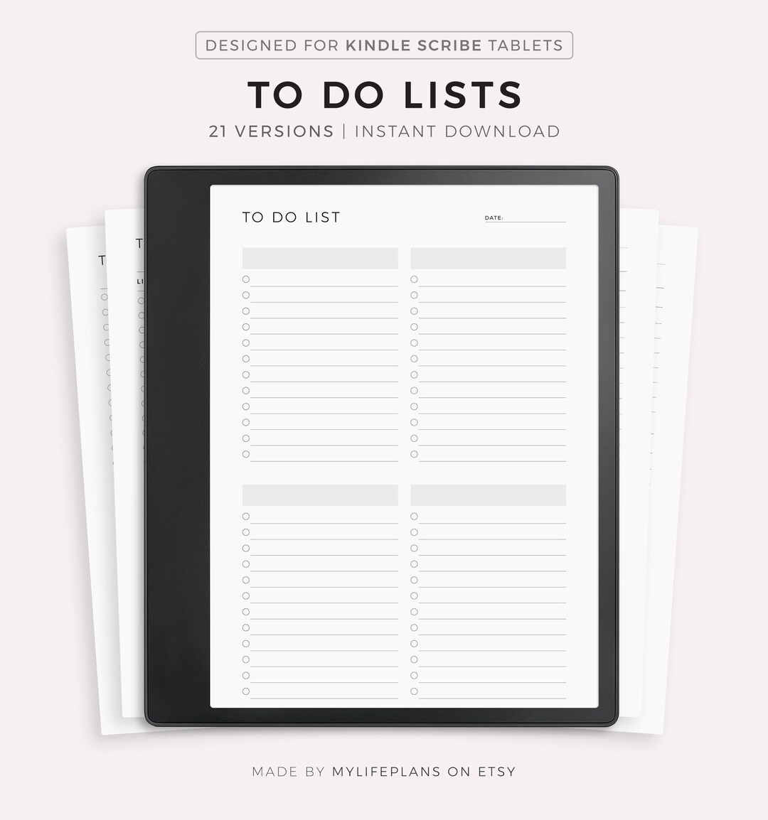 To Do Checklist Amazon To Do Lists Bundle for Kindle Scribe, Task Lists Templates, Instant ...