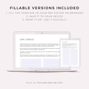 Life Goals Planner, Goal Setting, Life Vision Planner, My Future, Dream Life, A4/A5/Letter/Half Size, Instant Download PDF image 4