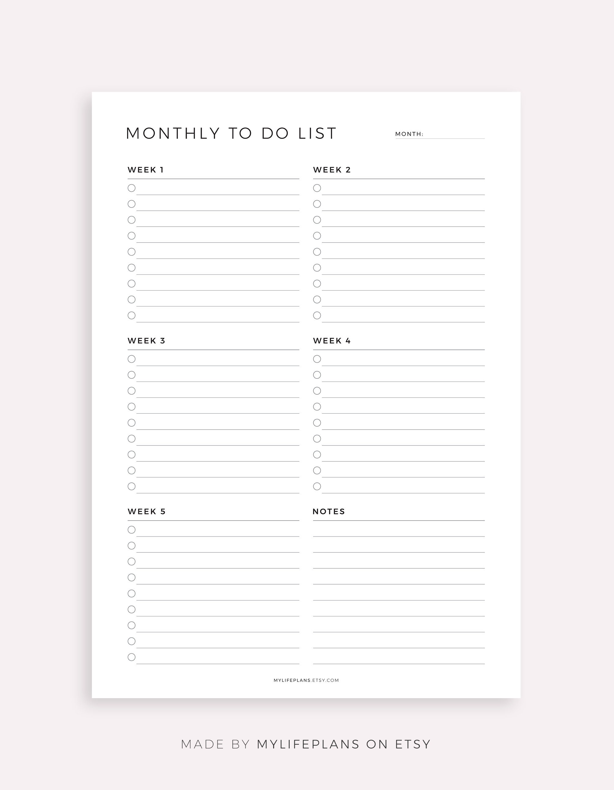 To Do List Templates – Madison's Paper Templates