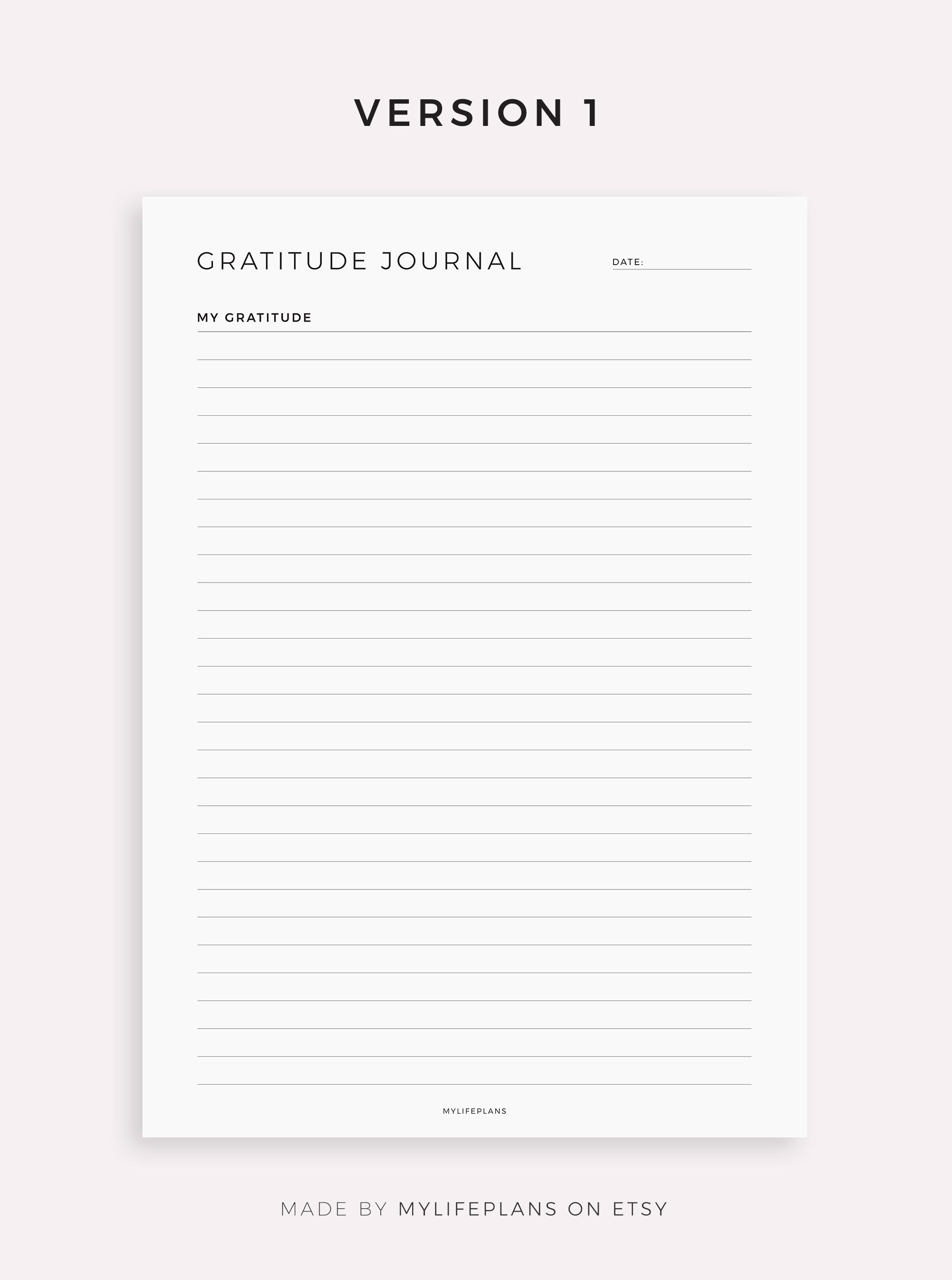 Simple Gratitude Journal Template for Remarkable 2, Instant Download - Etsy