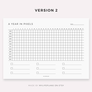 A Year in Pixels Landscape - Mood Tracker, Exercise Tracker, Reading ...