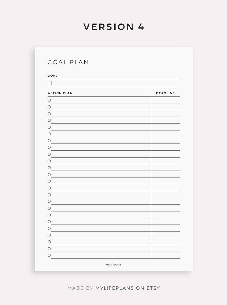 Goal Planner for Remarkable Paper Pro, Instant Download - Etsy Canada