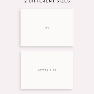 May include: Two blank white paper sheets, one labeled "A4" and the other "LETTER SIZE". The text "MADE BY MYLIFEPALNS ON ETSY" is at the bottom of the image.