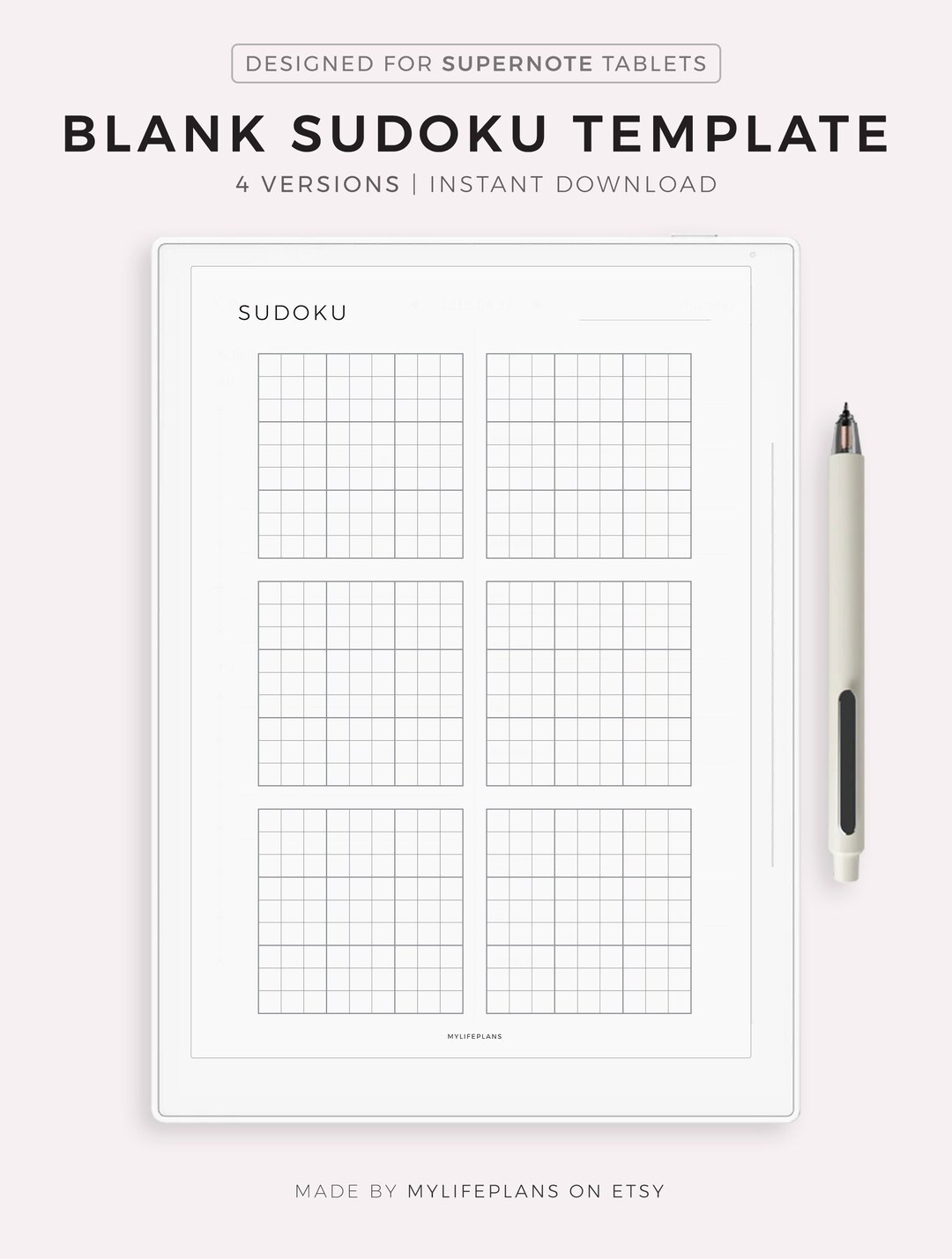 Blank Sudoku Templates Sudoku Grid Template Supernote Templates A5 Blank Sudoku Templates Sudoku Grid Template Supernote Templates A5
