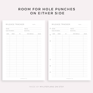 Mileage Tracker Printable, Work Trip Miles Tracker, Business Mileage Log, Monthly Mileage Report Form, A4/A5/Letter/Half, Instant Download image 6