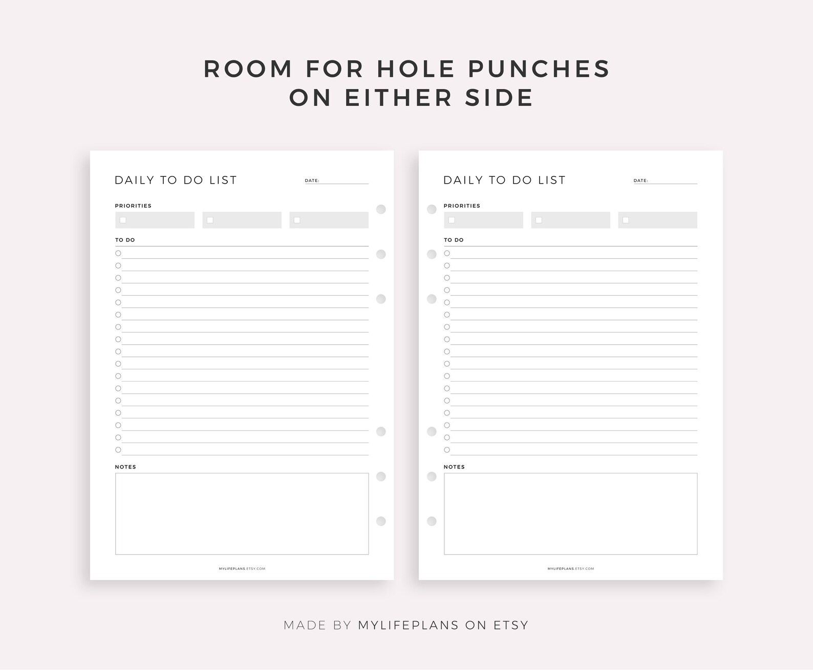 Printable Daily To Do List Template Daily Task List Minimal Etsy
