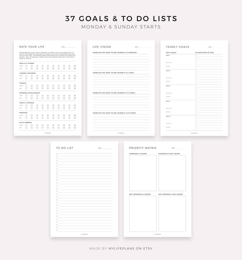 Digital Planner Bundle for Goodnotes, Notability, Noteshelf, Noteful ...