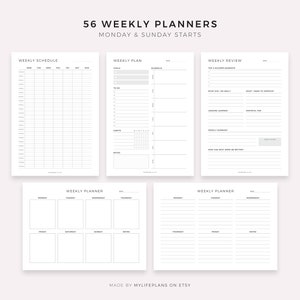 Whole Shop Bundle Daily Planners, Weekly Planners, Monthly Planners, Yearly Planners, Calendars and More, A4/A5/Letter/Half Letter image 4