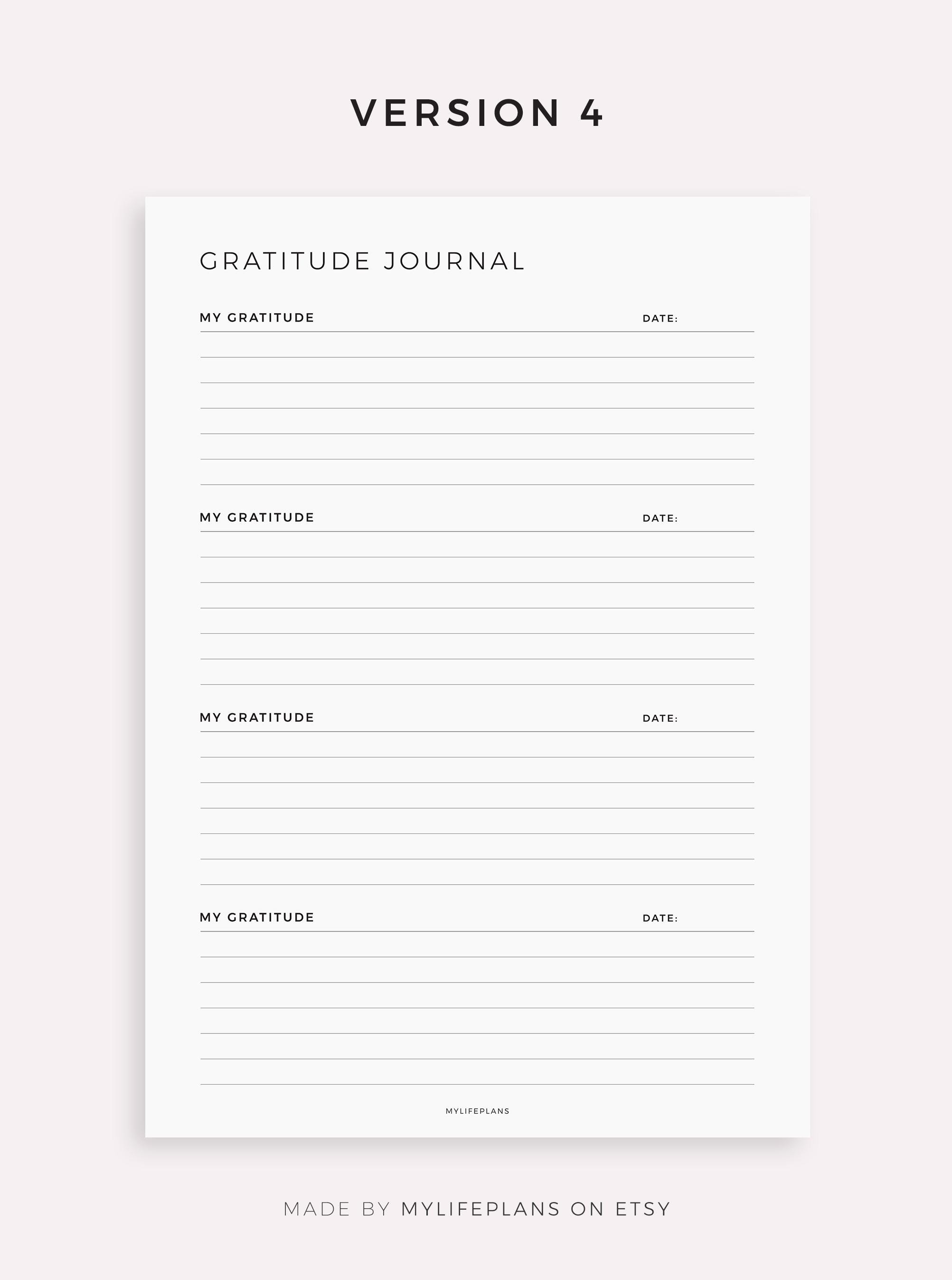 Simple Gratitude Journal Template for Remarkable 2, Instant Download - Etsy