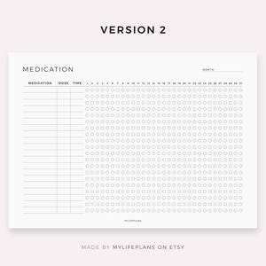 Monthly Medication Tracker for Supernote A5X2/A5X/A5/A6X2/A6X/A6 ...