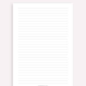 Notes Page Printable, Lined Notes Template, Note Taking, Writing Paper ...