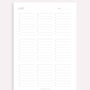 Blank Checklist Template Printable & Fillable, Simple Checklist Template, A4/A5/Letter/Half, Instant Download PDF image 7