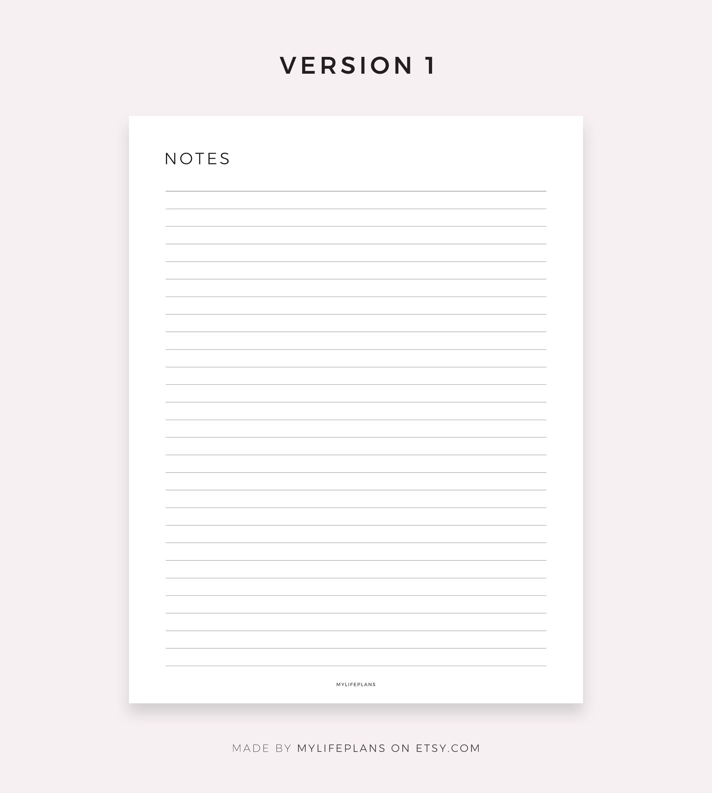 Digital Notes Page Template for Goodnotes, Notability, Ipad, Instant ...