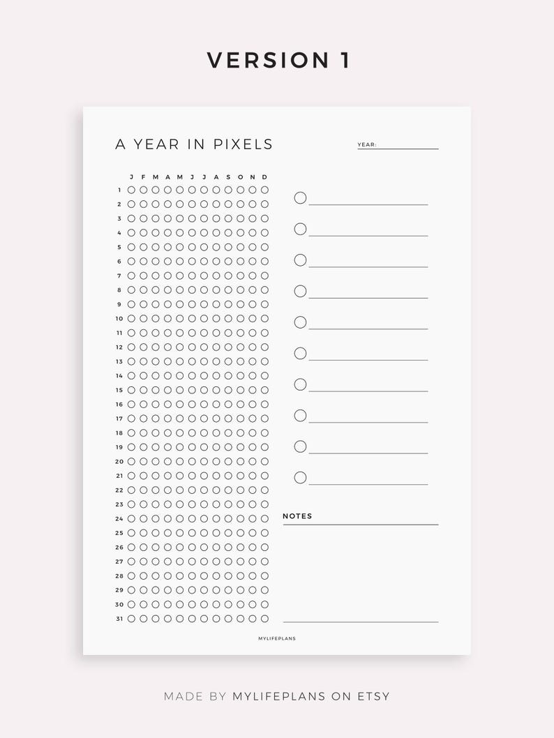 A Year in Pixels - Mood Tracker, Exercise Tracker, Reading Tracker ...