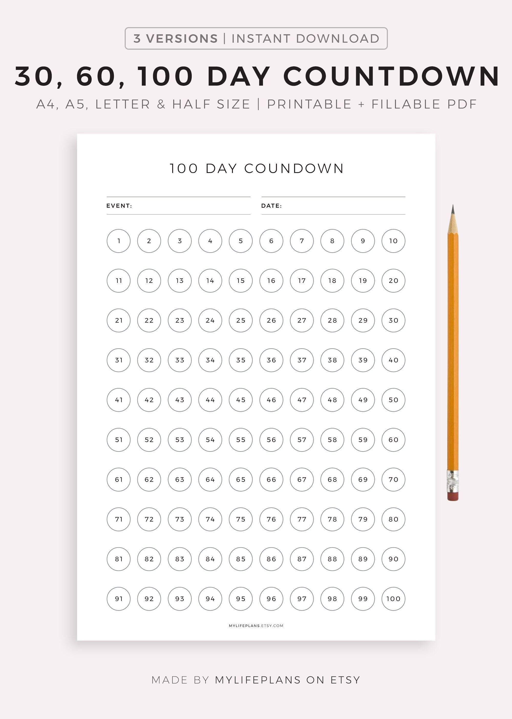 100 Year Calendar - Etsy
