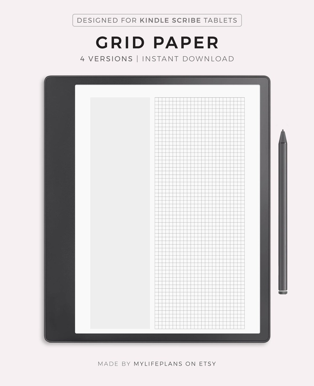 Grid Paper for Kindle Scribe, Instant Download - Etsy