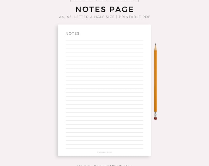 Letter Note Taking Printable Notes Page, Notes Template, Note Taking, Writing Paper, Notes ...