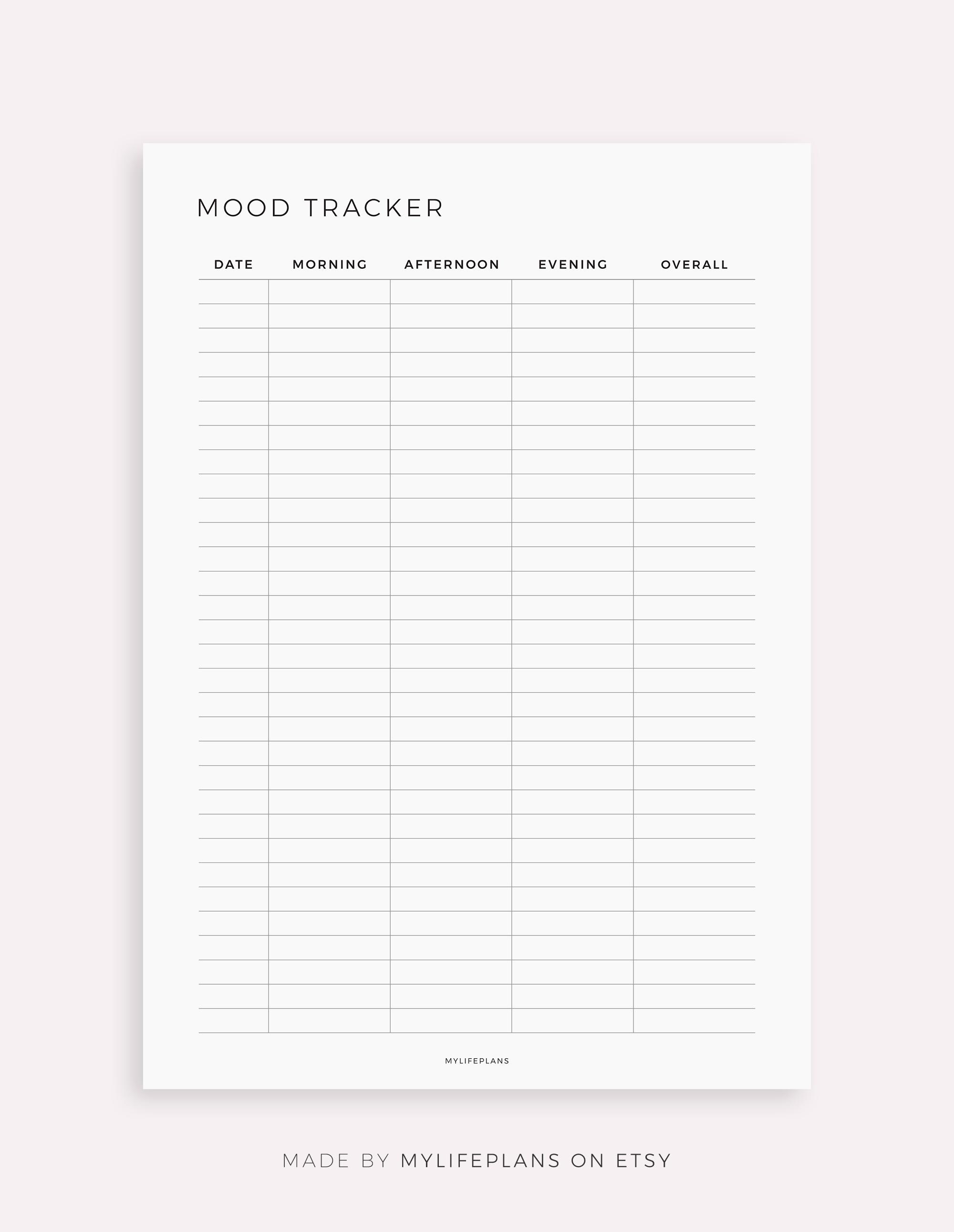 Simple Mood Tracker for Remarkable 2, Instant Download - Etsy