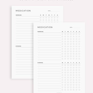 Daily Medication Tracker for Supernote A5X2/A5X/A5/A6X2/A6X/A6, Instant ...