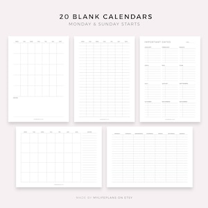 Whole Shop Bundle Daily Planners, Weekly Planners, Monthly Planners, Yearly Planners, Calendars and More, A4/A5/Letter/Half Letter image 7