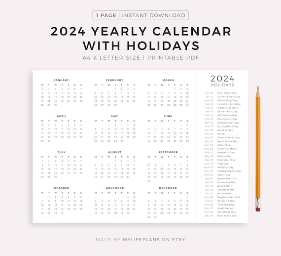 Calendario 2024 MÉXICO – con todos los feriados