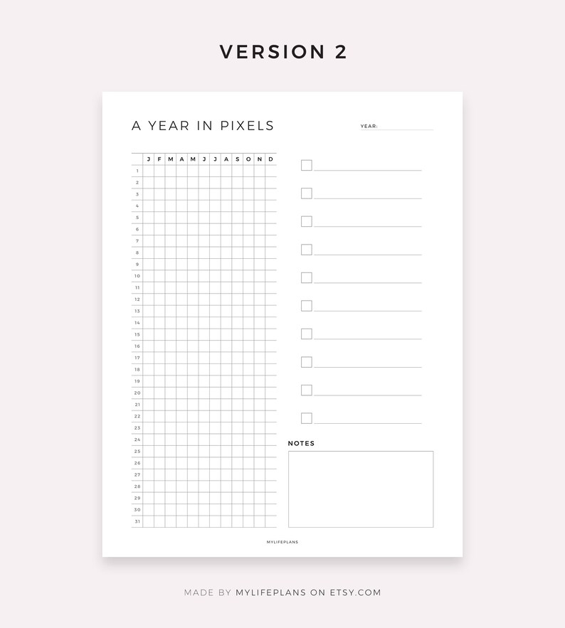 A Year in Pixels - Mood Tracker, Exercise Tracker, Reading Tracker ...