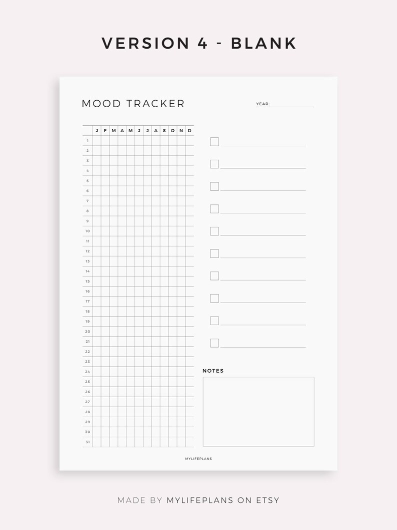 Mood Tracker for Supernote A5X2/A5X/A5/A6X2/A6X/A6, Instant Download - Etsy