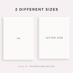 K&ouml;nnte beinhalten: Zwei wei&szlig;e Papierb&ouml;gen, einer mit der Aufschrift "A4" und der andere mit "LETTER SIZE". Die B&ouml;gen werden vor einem hellrosa Hintergrund angezeigt.