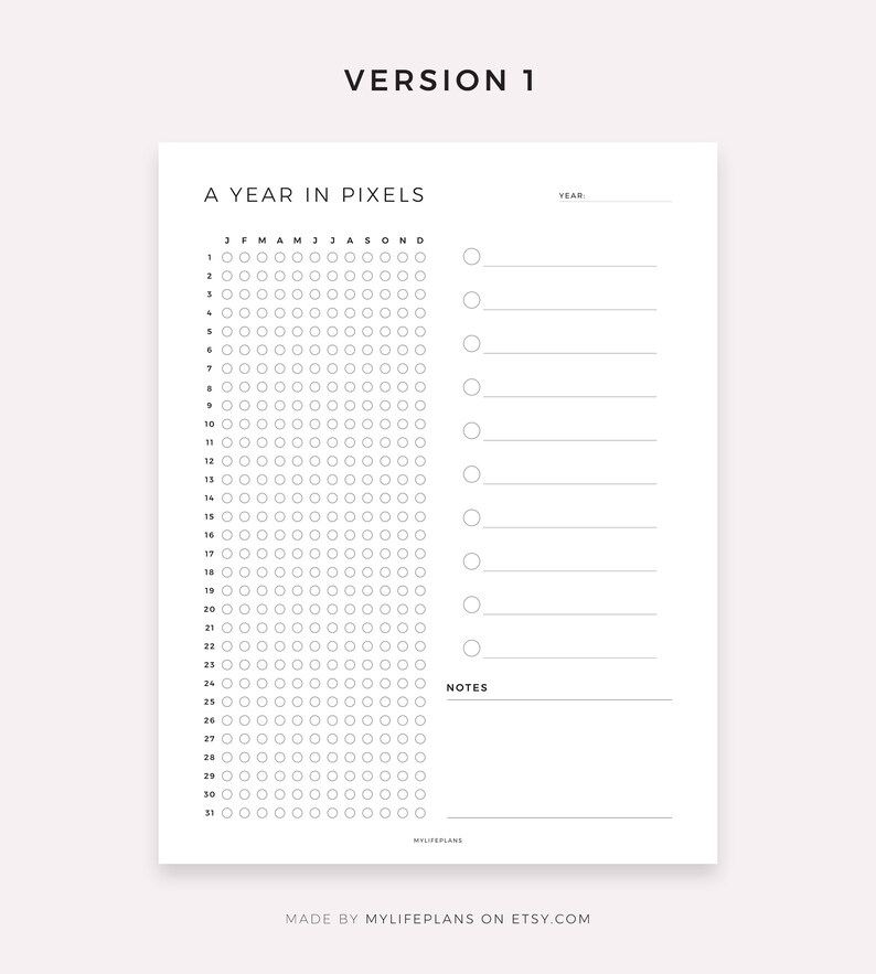 A Year in Pixels - Mood Tracker, Exercise Tracker, Reading Tracker ...