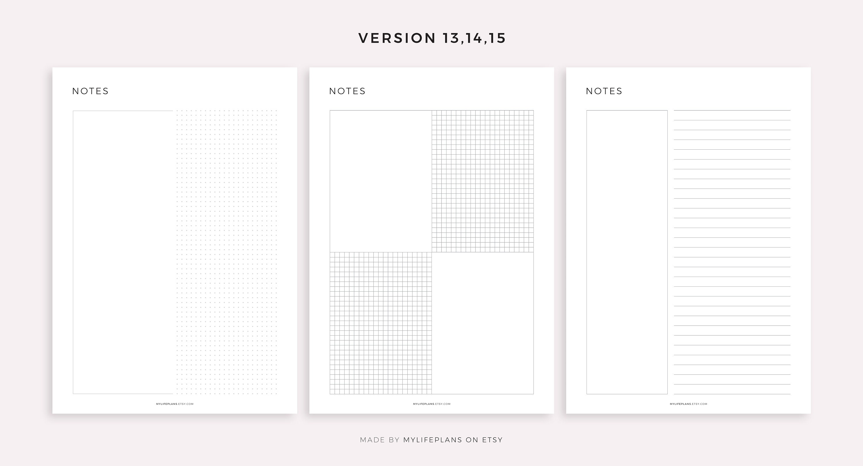 Notes Pages Printable, Writing Paper, Blank Notes, Study Note Template ...