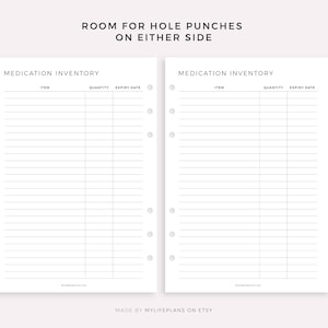Medication Inventory Printable Template, A4/a5/letter/half Size ...