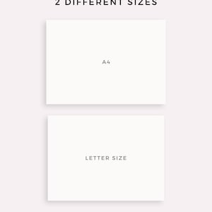 May include: Two blank printable templates in A4 and Letter size. The text "2 DIFFERENT SIZES" is at the top of the image. The text "MADE BY MYLIFEPALNS ON ETSY" is at the bottom of the image.